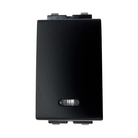 สวิตช์ 2 ทาง มีไฟ 1 ช่อง ELECKTA BASIC สีดำ