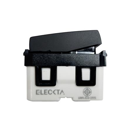 สวิตช์ 2 ทาง มีไฟ 1 ช่อง ELECKTA BASIC สีดำ_1