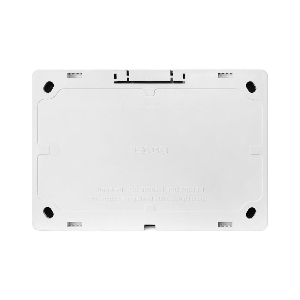 ชุดเต้ารับคู่ 2 ช่อง 1 สวิตซ์ HACO M4N-E21 สีขาว