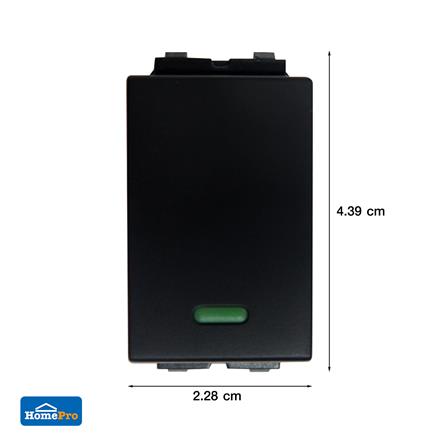 สวิตช์ 1 ทาง 1 ช่อง ELECKTA BASIC สีดำ_2