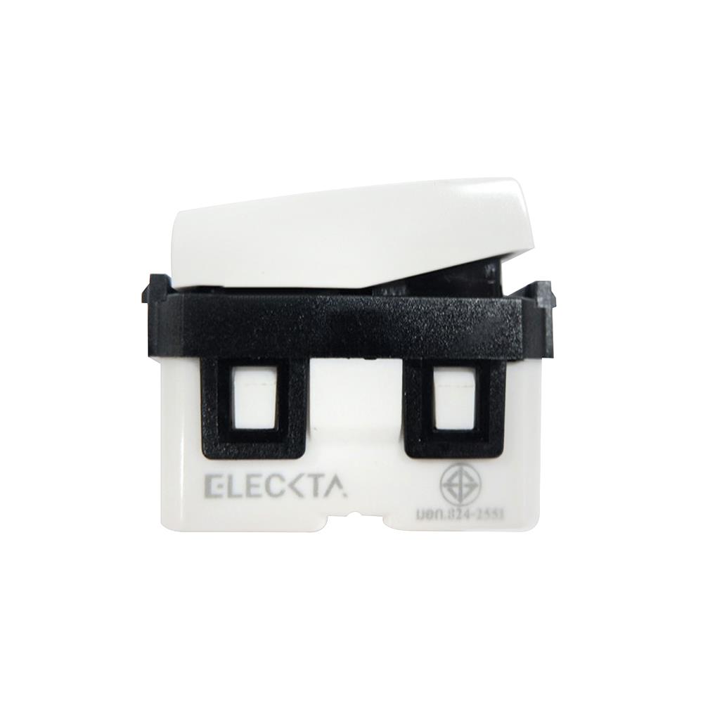 สวิตช์ 2 ทาง มีไฟ 1 ช่อง ELECKTA BASIC สีขาว