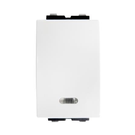 สวิตช์ 1 ทาง มีไฟ 1 ช่อง ELECKTA BASIC สีขาว