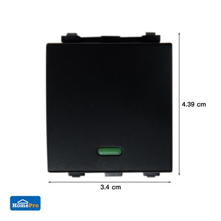 สวิตช์ 1 ทาง 1.5 ช่อง ELECKTA BASIC สีดำ_2