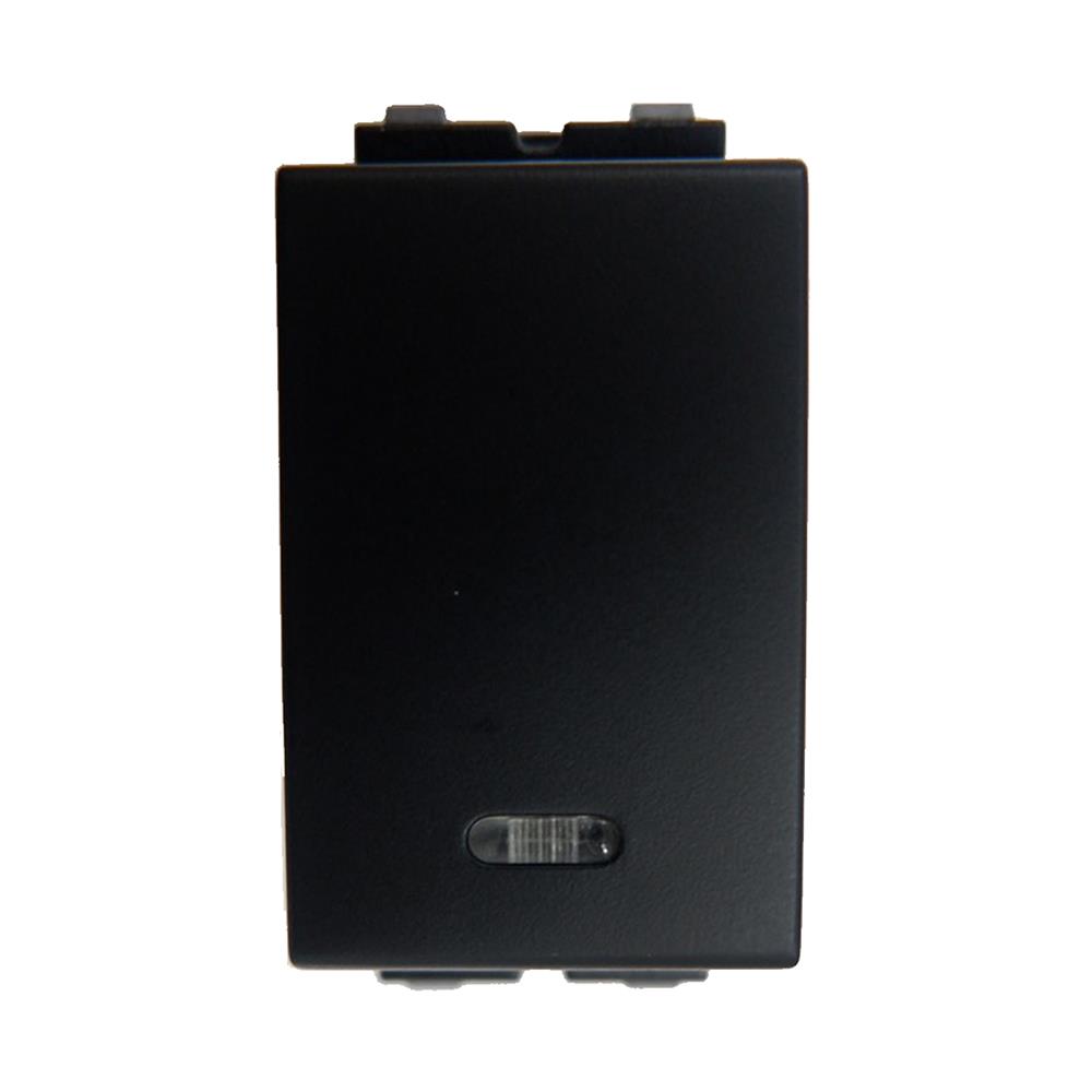 สวิตช์ 1 ทาง มีไฟ 1 ช่อง ELECKTA BASIC สีดำ