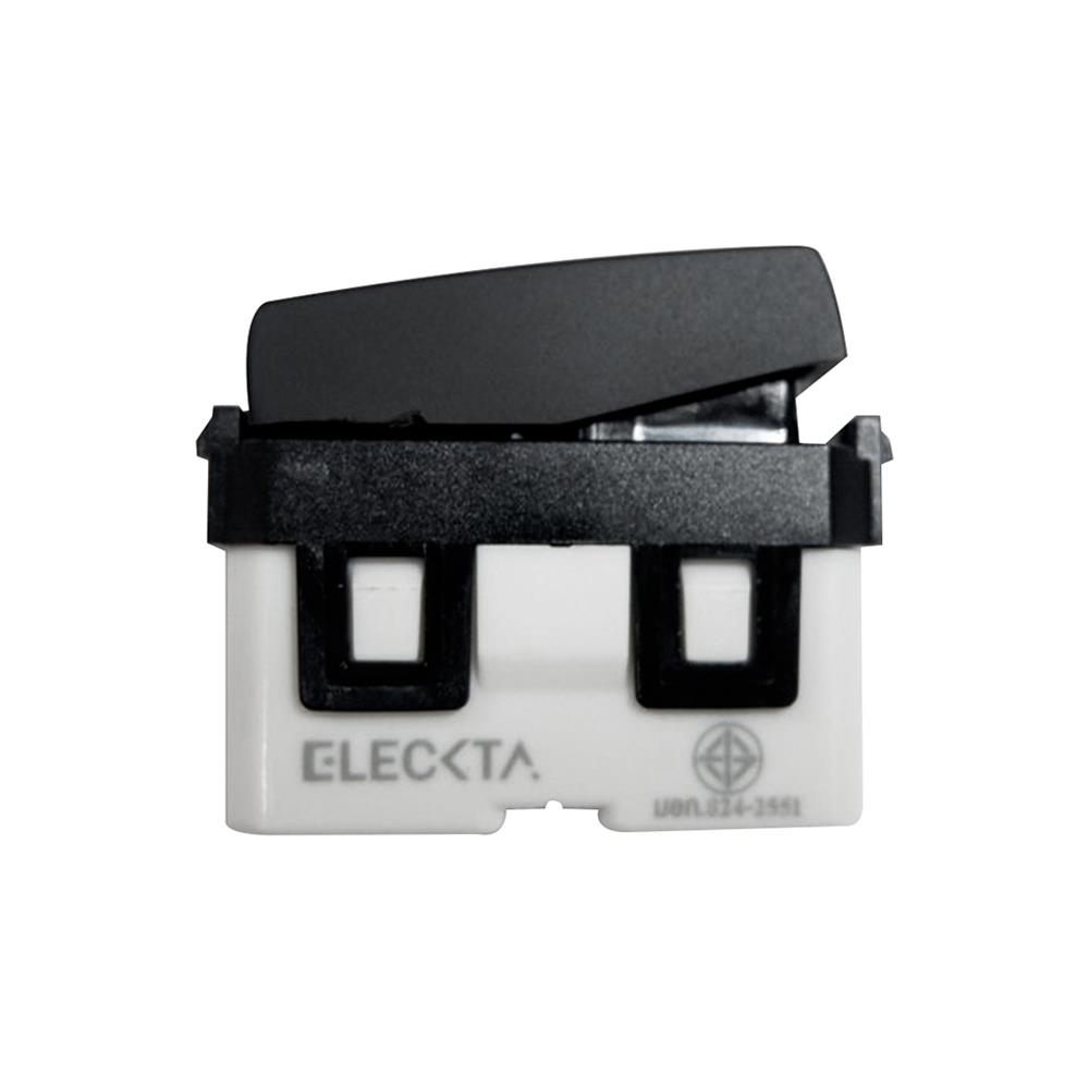 สวิตช์ 1 ทาง มีไฟ 1 ช่อง ELECKTA BASIC สีดำ