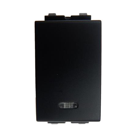 สวิตช์ 1 ทาง มีไฟ 1 ช่อง ELECKTA BASIC สีดำ_0