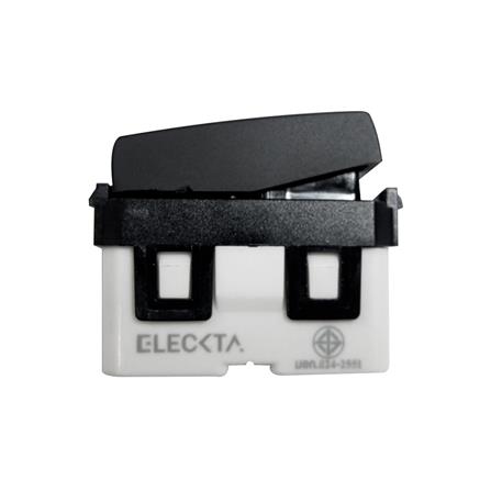 สวิตช์ 1 ทาง มีไฟ 1 ช่อง ELECKTA BASIC สีดำ_1