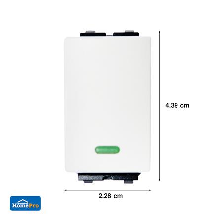 สวิตช์ 2 ทาง 1 ช่อง ELECKTA BASIC สีขาว_2