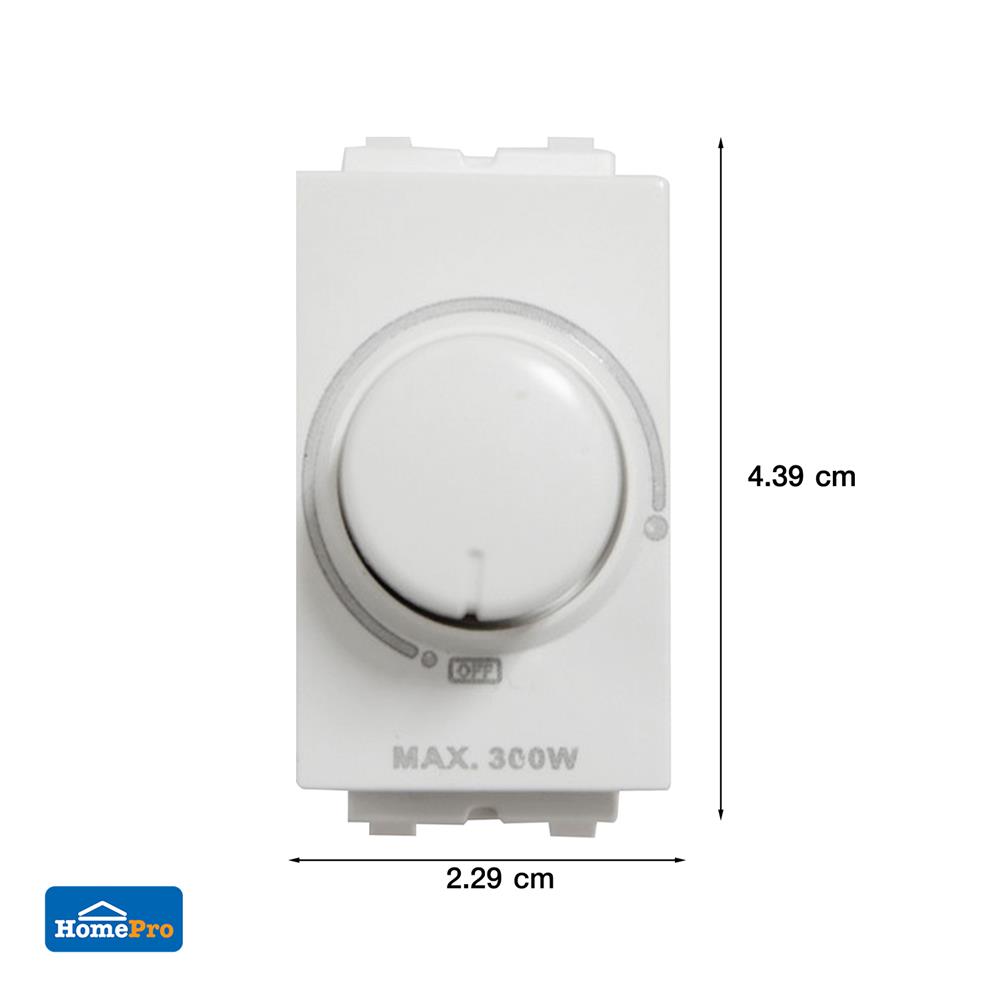 สวิตช์หรี่ไฟ ELECKTA BASIC 300 วัตต์ สีขาว