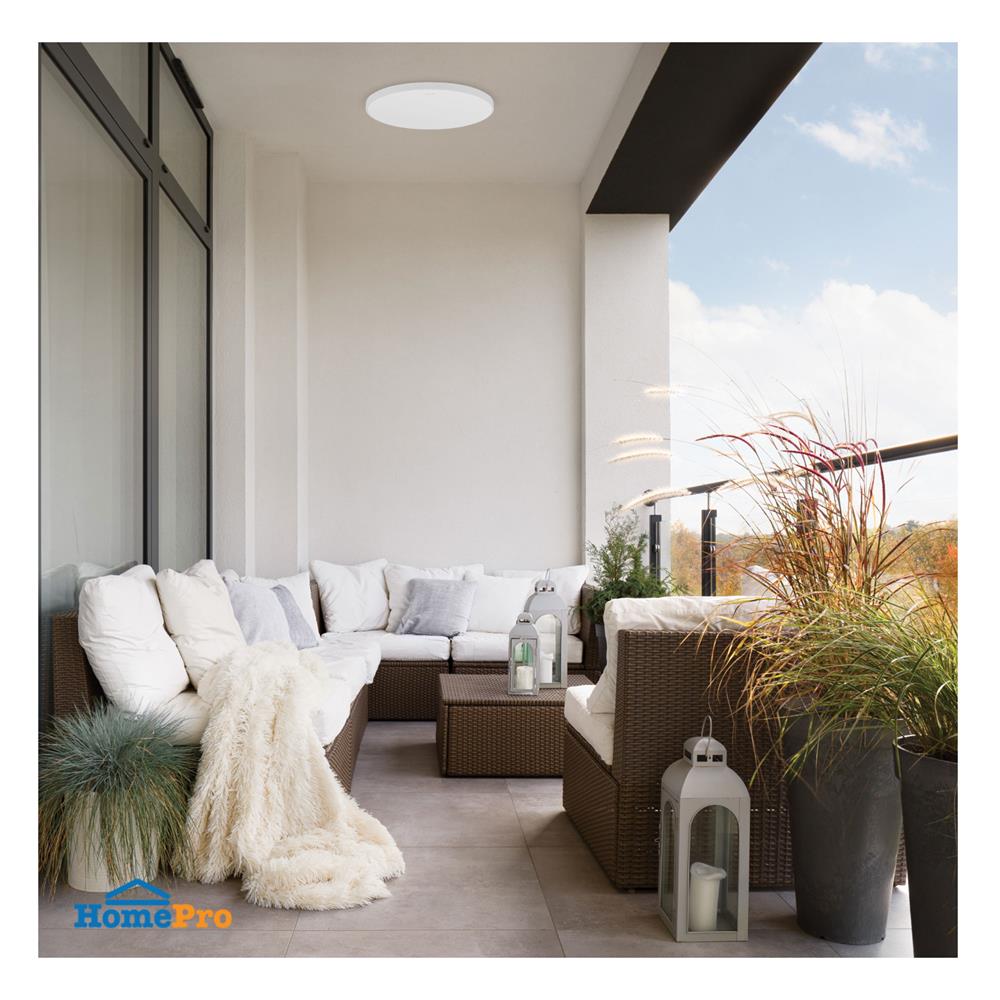 ไฟเพดาน LED LAMPTAN TRIPROOF 14.5 นิ้ว 36 วัตต์ DAYLIGHT/COOL WHITE/WARM WHITE สีขาว