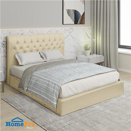ฐานรองหัวเตียง 6 ฟุต HOME LIVING STYLE ROME-R สีครีม_3
