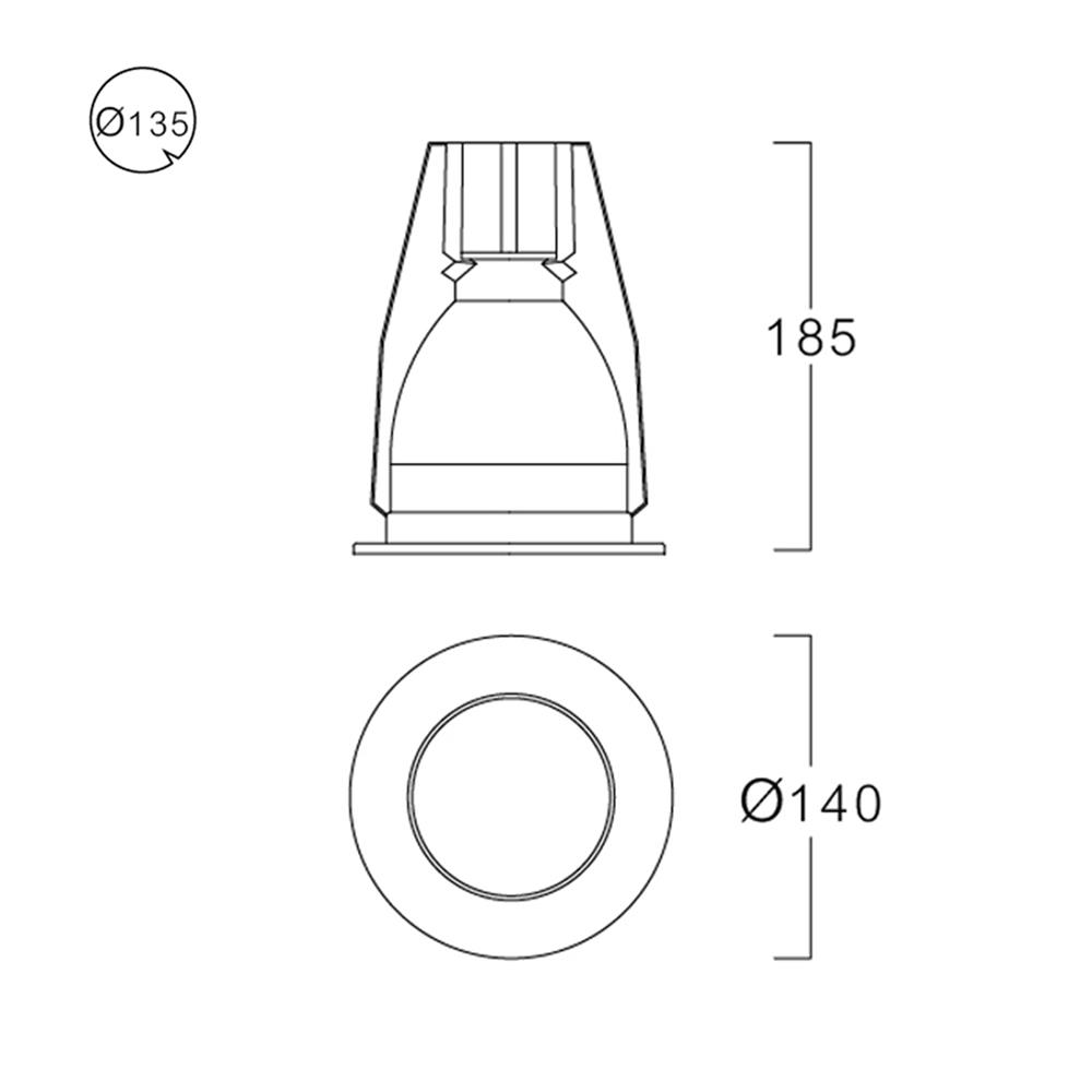 ดาวน์ไลท์ LUMAX 22-02641 5.52 นิ้ว สีขาว กลม