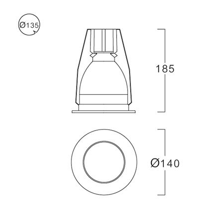 ดาวน์ไลท์ LUMAX 22-02641 5.52 นิ้ว สีขาว กลม_3