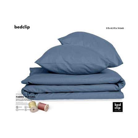 ผ้าปูที่นอน 5 ฟุต BED CLIP MICROTEX สีเทา_1