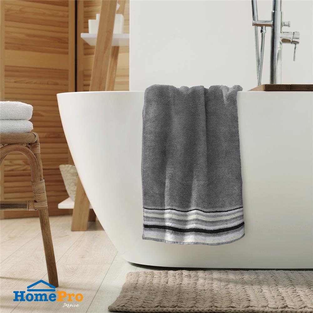 ผ้าขนหนู HOME LIVING STYLE SMITH 27X54 นิ้ว สีเทา