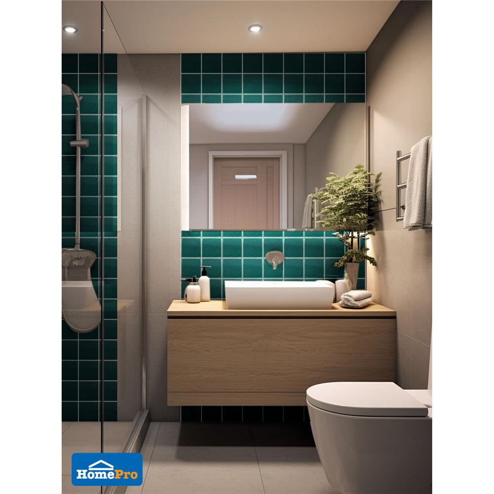 กระเบื้องผนังพอร์ซเลน 4x4 นิ้ว COTTO MT 4SR1-6430 สลิม เวฟเขียว PM