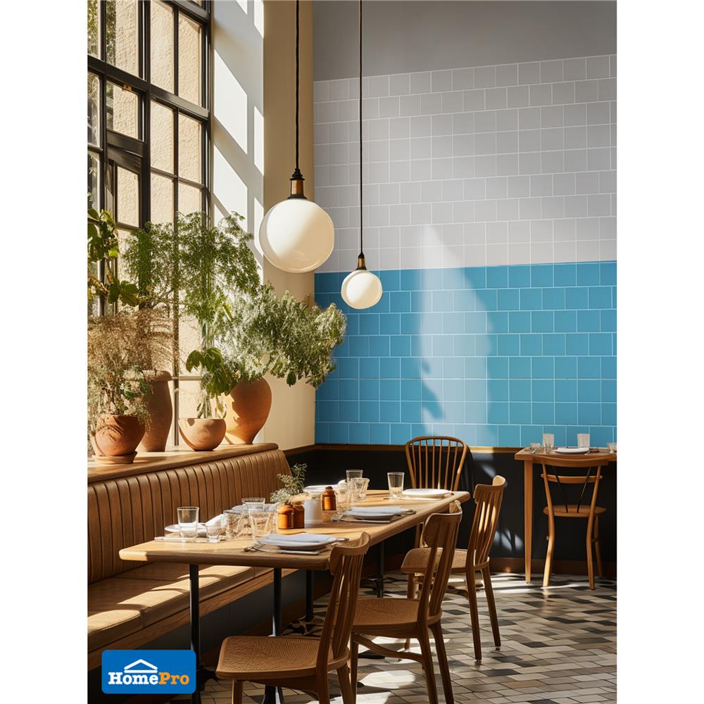 กระเบื้องผนังพอร์ซเลน 4x4 นิ้ว COTTO MT 4SR1-6423 สลิมไลท์ บลู PM