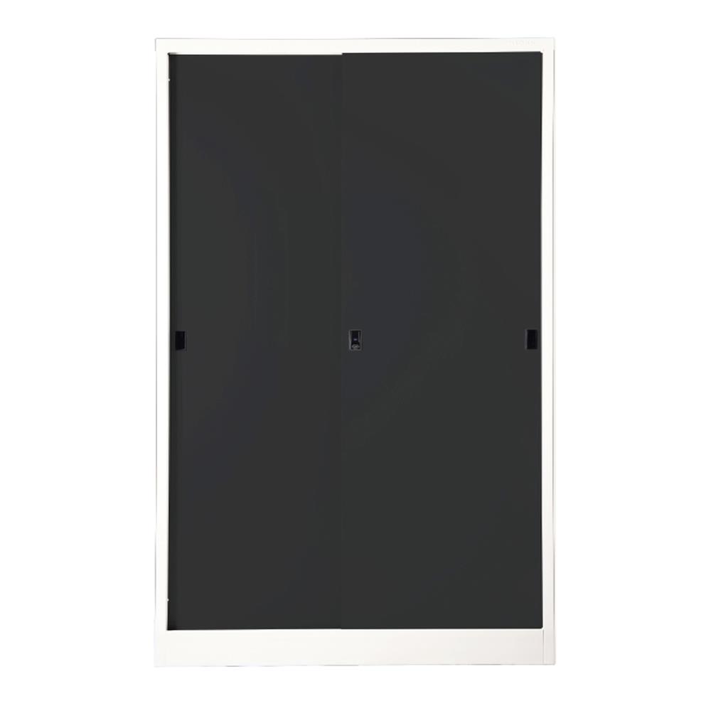 ตู้เก็บของบานเลื่อนทึบ KIOSK TM-120 สีขาว/ดำ