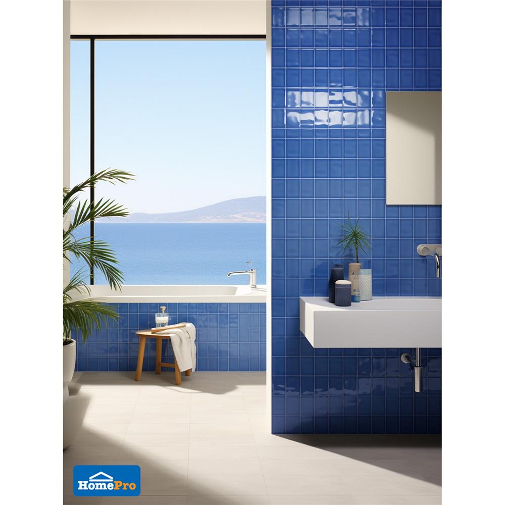 กระเบื้องผนังพอร์ซเลน 4x4 นิ้ว COTTO MT 4SR1-6431 สลิม น้ำเงิน PM