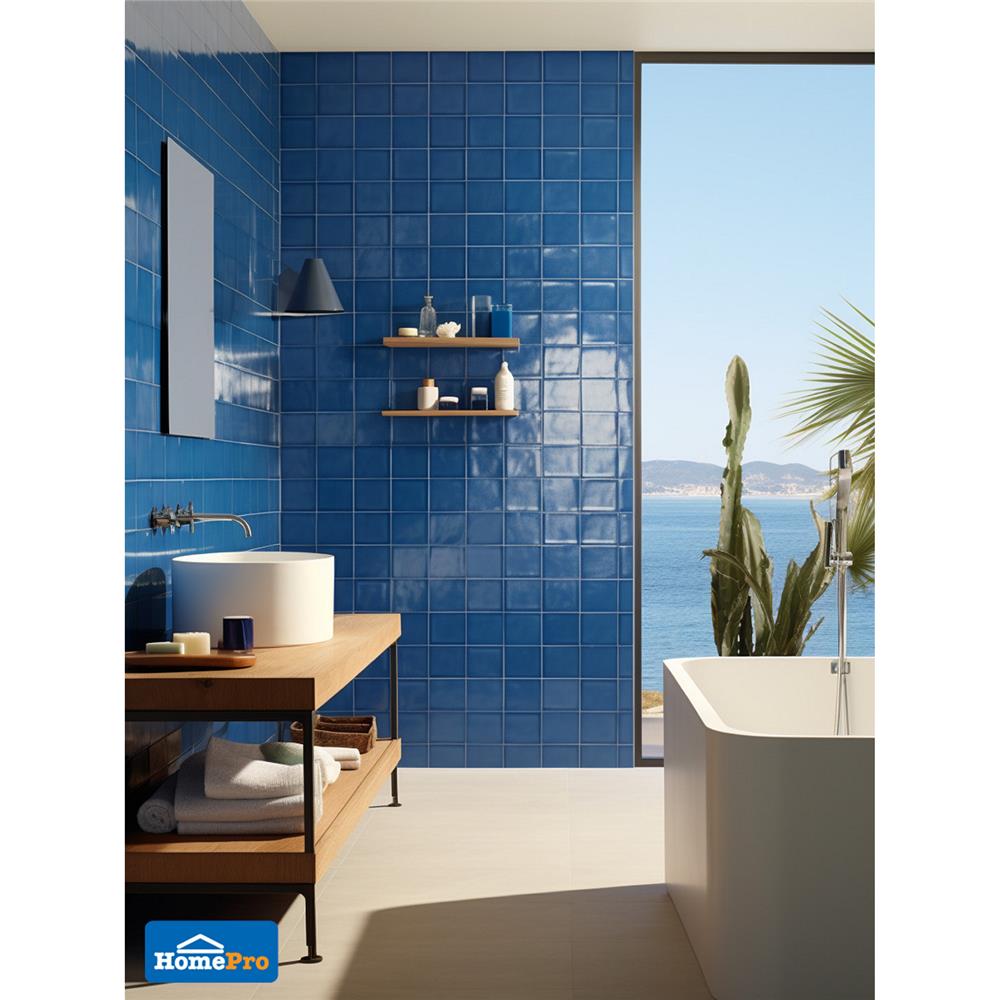 กระเบื้องผนังพอร์ซเลน 4x4 นิ้ว COTTO MT 4SR1-6431 สลิม น้ำเงิน PM