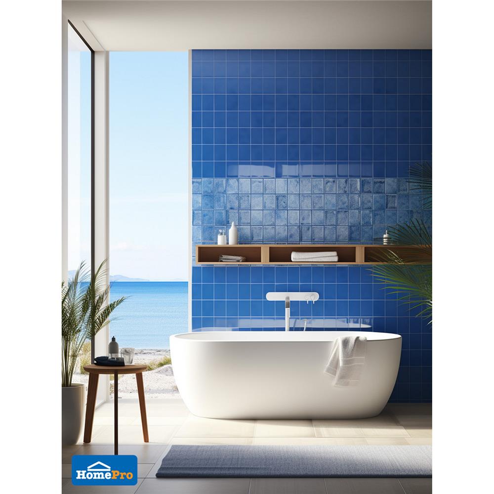 กระเบื้องผนังพอร์ซเลน 4x4 นิ้ว COTTO MT 4SR1-6431 สลิม น้ำเงิน PM