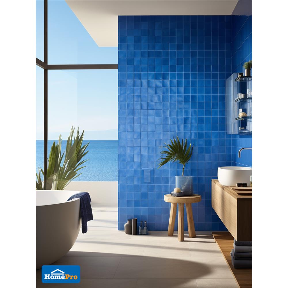กระเบื้องผนังพอร์ซเลน 4x4 นิ้ว COTTO MT 4SR1-6431 สลิม น้ำเงิน PM