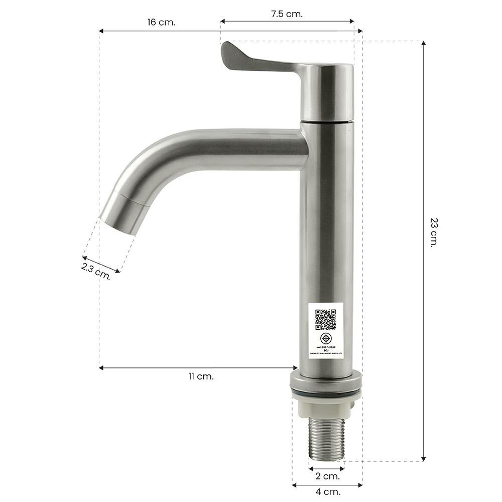 ก๊อกอ่างล้างหน้าสเตนเลส ELEGANCE EG8197