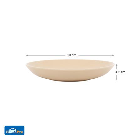 จานลึกเซรามิก 9 นิ้ว KECH LANZO BEIGE_6