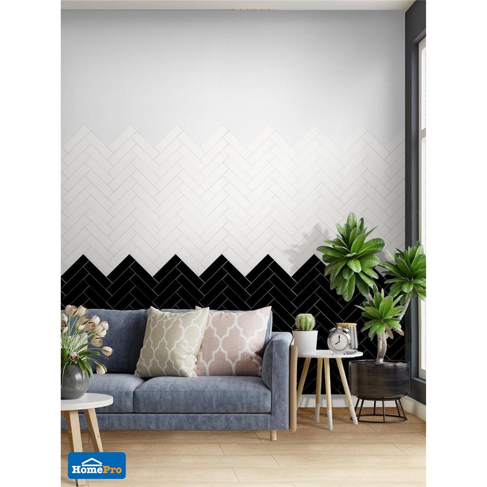 กระเบื้องผนังพอร์ซเลน 6x21.7 ซม. COTTO บราวากลอส แบล็ค