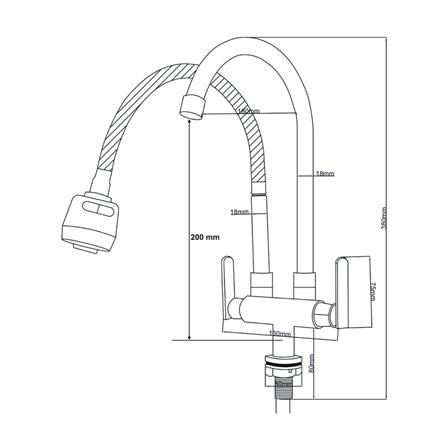 ก๊อกซิงค์เดี่ยวเคาน์เตอร์ NOVABATH NVB-KT216S_1
