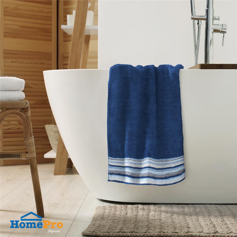 ผ้าขนหนู HOME LIVING STYLE SMITH 27X54 นิ้ว สี NAVY