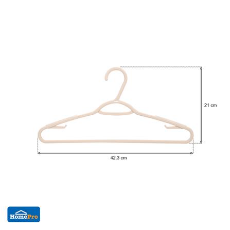 ไม้แขวนเสื้อ PLIM SAND 14738 สีเบจ แพ็ก 5 ชิ้น_4