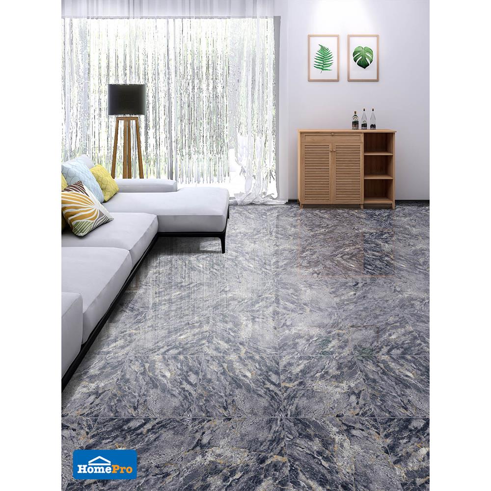 กระเบื้องพื้น 16x16 นิ้ว TARA ลูมาสสโตน เทา PM 0.96 ตร.ม.