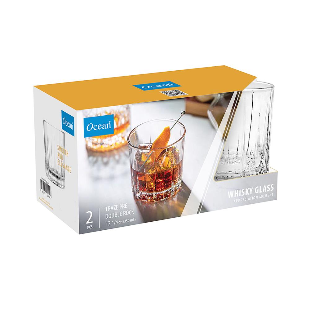 แก้วน้ำ 350ml OCEAN GLASS TRAZE แพ็ก 2 ใบ