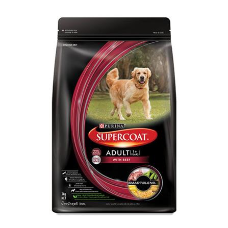 อาหารสุนัข SUPERCOAT ADULT BEEF 3 กก.