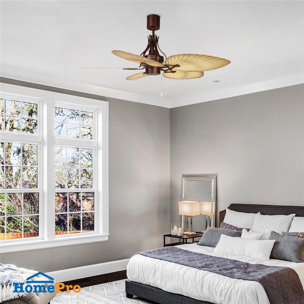 พัดลมไม่มีโคมไฟ CARINI CN15-52N ABN 52 นิ้ว 5 ใบพัด สีน้ำตาล