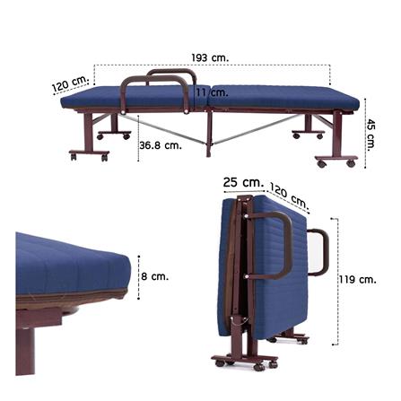 เตียงพับ THAIBULL OLT245-120BL สีน้ำเงิน_6