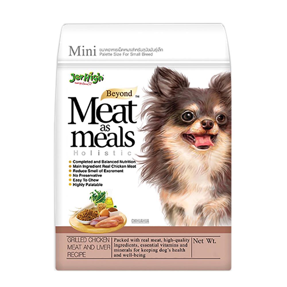 อาหารสุนัข JERHIGH MEAT AS MEALS CHICKEN & LIVER 0.5 กก.