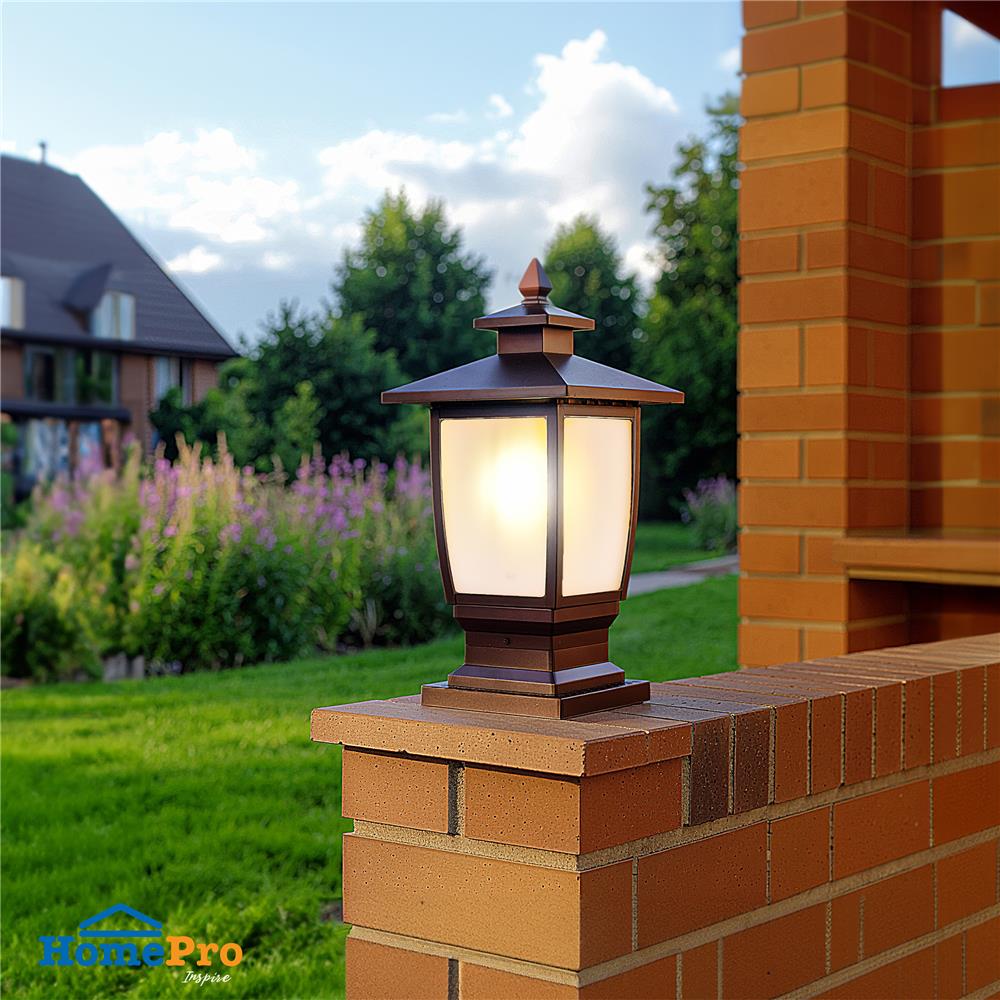 โคมไฟหัวเสา CARINI 625F สีน้ำตาล