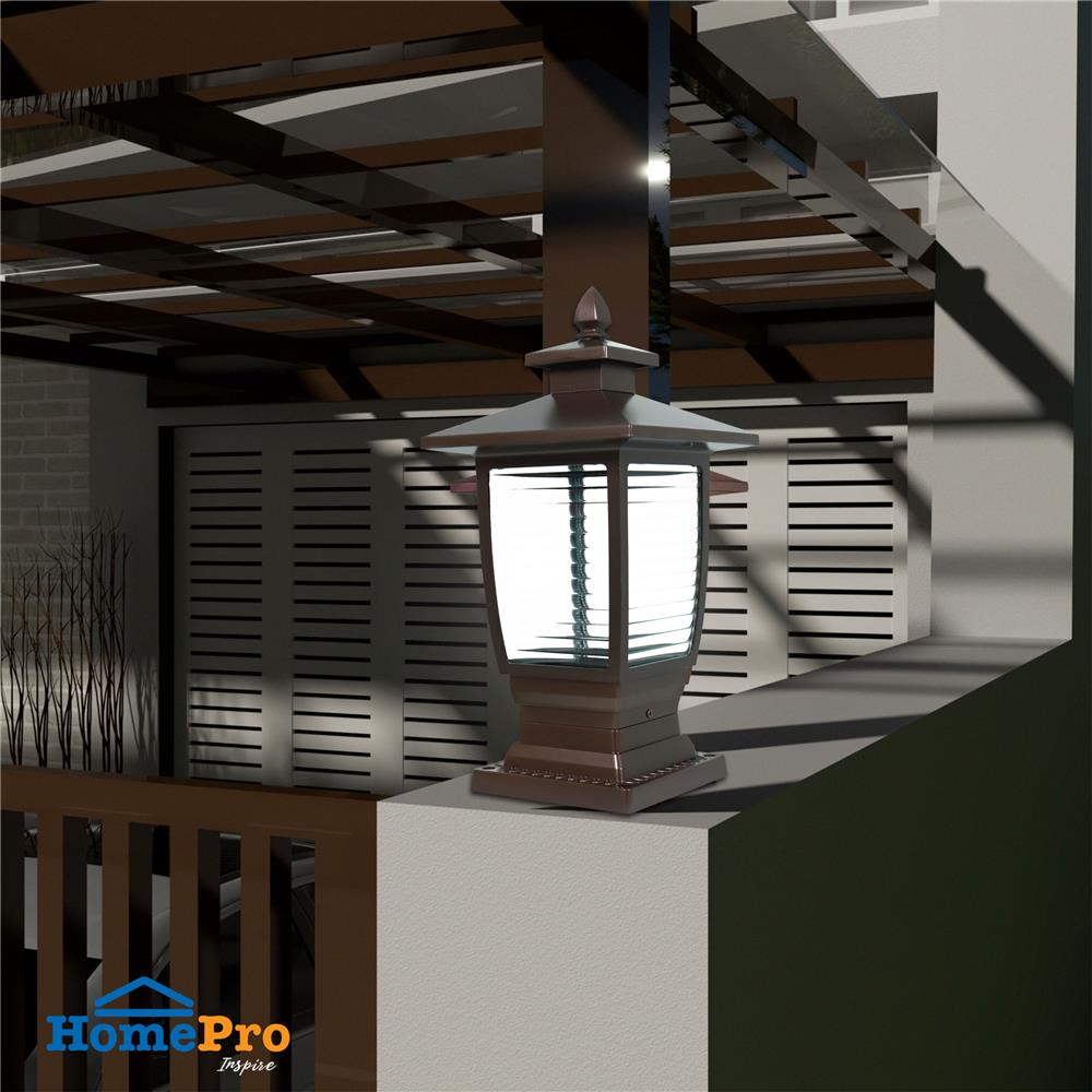 โคมไฟหัวเสา CARINI 614F สีน้ำตาล