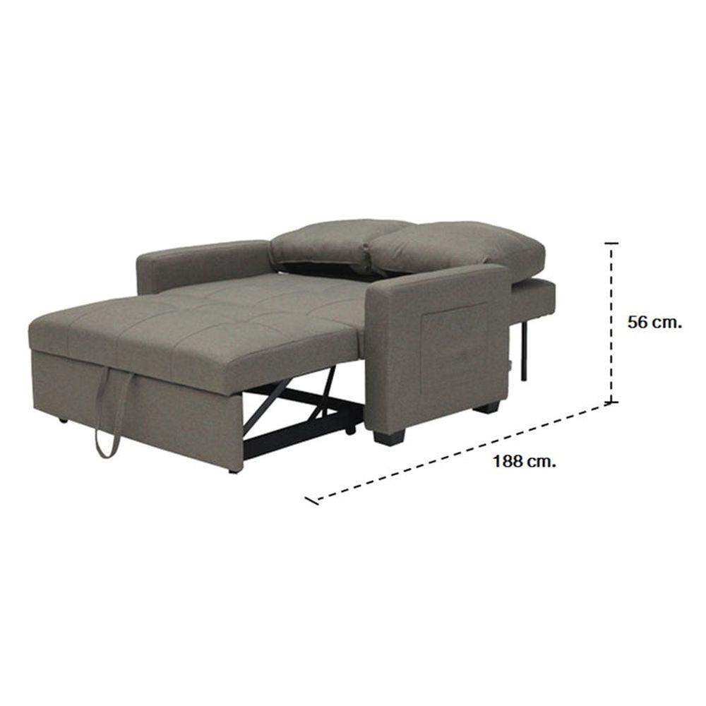 โซฟาเบด 2 ที่นั่ง KONCEPT SHASA สีน้ำตาล