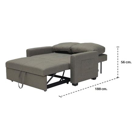 โซฟาเบด 2 ที่นั่ง KONCEPT SHASA สีน้ำตาล_4