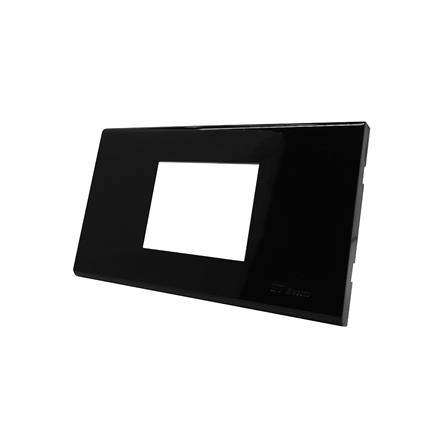 หน้ากาก 2 ช่องกลาง CT ELECTRIC A-1022 สีดำ_1