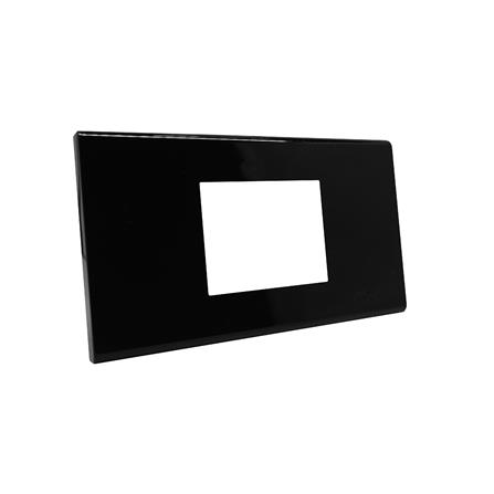 หน้ากาก 2 ช่องกลาง CT ELECTRIC A-1022 สีดำ_2