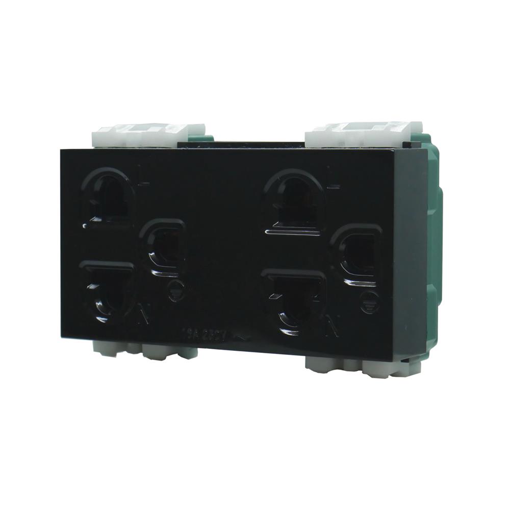 เต้ารับคู่ 3 ขา CT ELECTRIC CPS-116 (B) สีดำ