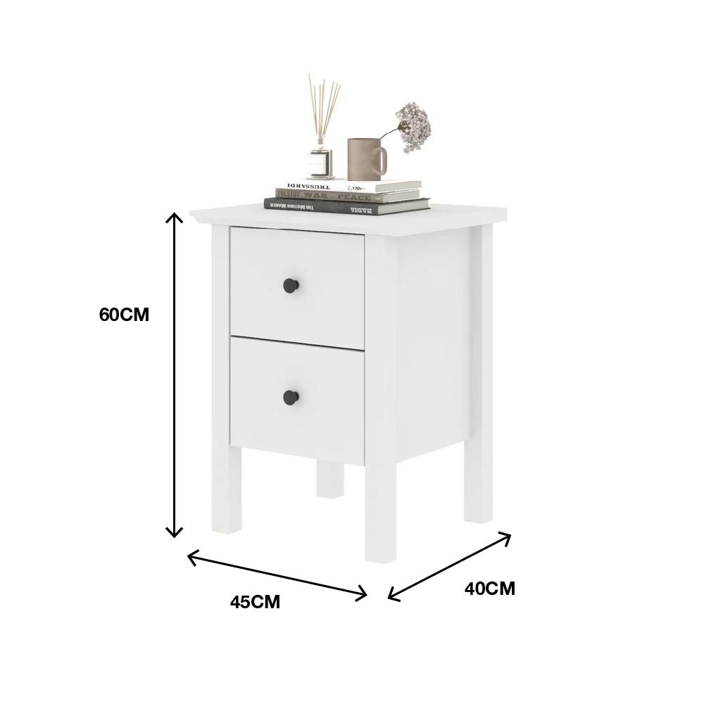 ตู้ข้างเตียง KONCEPT MONETA 45 ซม. สีขาว