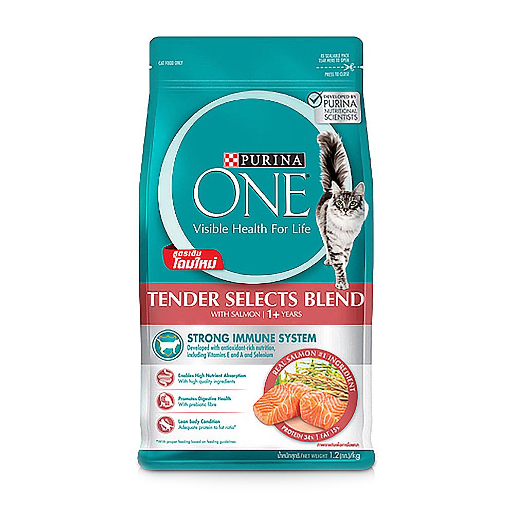 อาหารแมว PURINA ONE TENDER SELECTS BLEND SALMON 1.2 กก.
