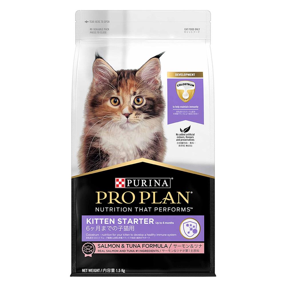 อาหารแมว PRO PLAN KITTEN STARTER SALMON AND TUNA 1.5 กก.
