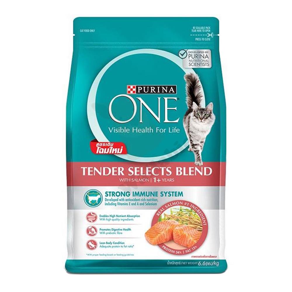 อาหารแมว PURINA ONE TENDER SELECTS BLEND WITH SALMON 6.6 กก