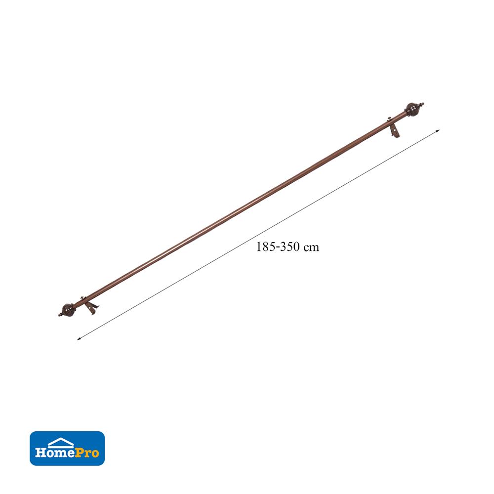 รางอะลูมิเนียม ยืดหด ME LIVING TAJMA 185-350 ซม. สีโอ๊ค